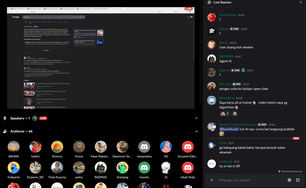 Private Discord Channel Live Session Activity